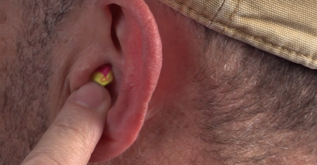 Proper way to inset a foam ear plug