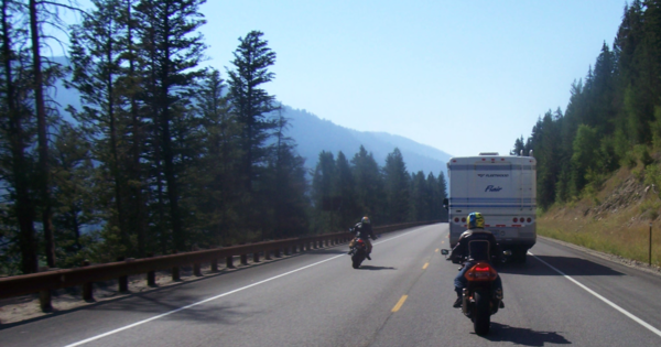 Motorcycles Overtaking slow moving traffic