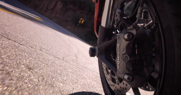 sand in a corner on a motorcycle