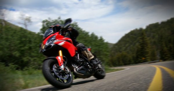 Ducati Multistrada in a Corner