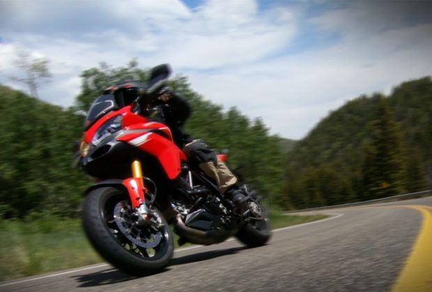 Ducati Multistrada in a Corner