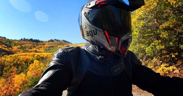 riding motorcycling during fall colors
