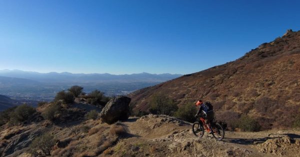 Mountain Biking on a Ridge