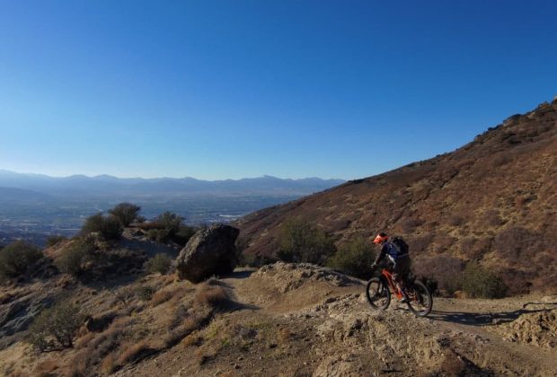 Mountain Biking on a Ridge