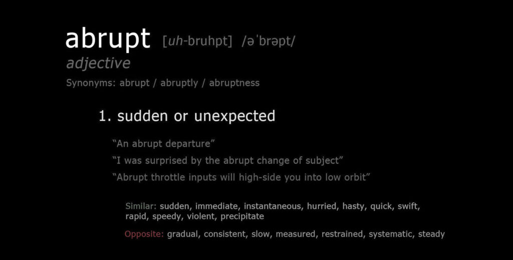 Define abrupt