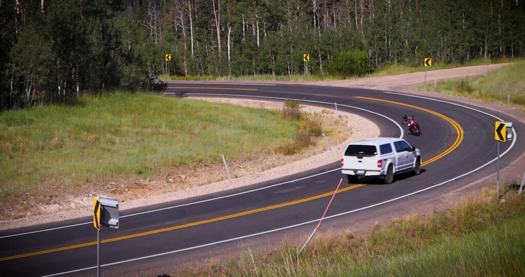 Car crossing the center line into a motorcycle