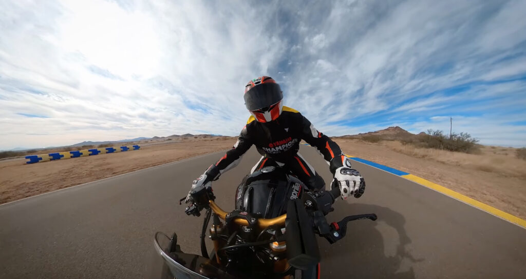 Motorycle with an amazing sky