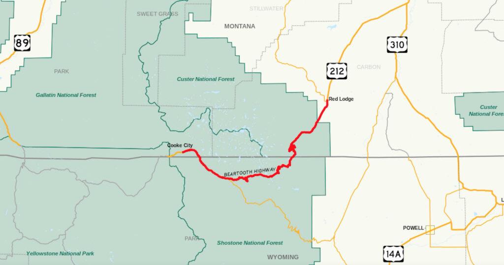 beartooth pass location