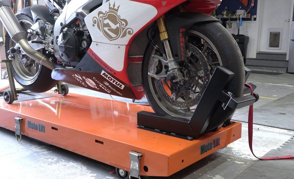 Moto Lift ML-12 Motorcycle Lift Adjustable Wheel Chalk