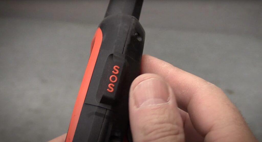 Garmin InReach SOS button