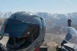Alpinestars Supertech R7 helmet mounted on a motorcycle