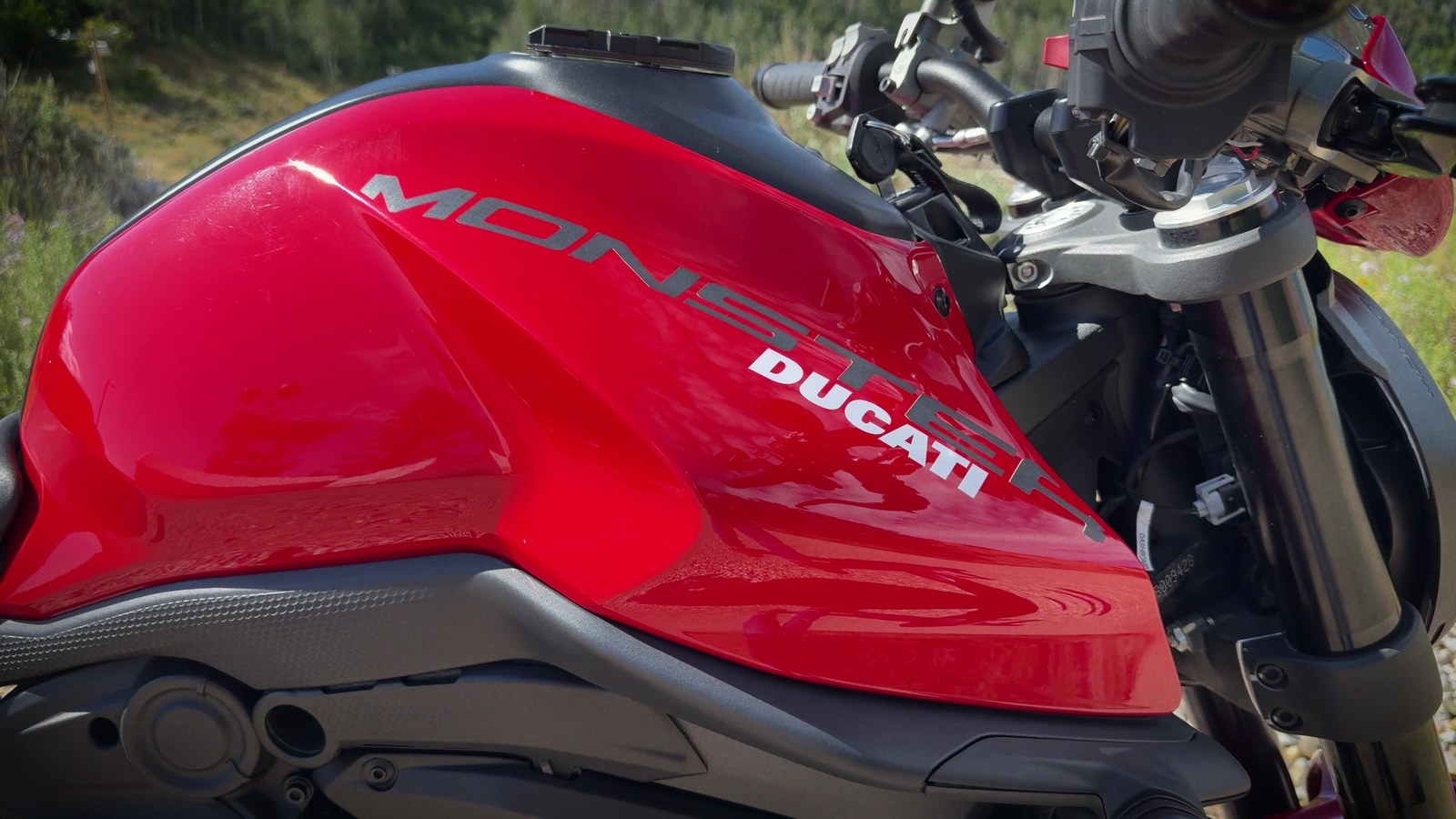 The 2024 Ducati Monster Plus that has been doing all the work in this video, and it could be sitting in your garage.
