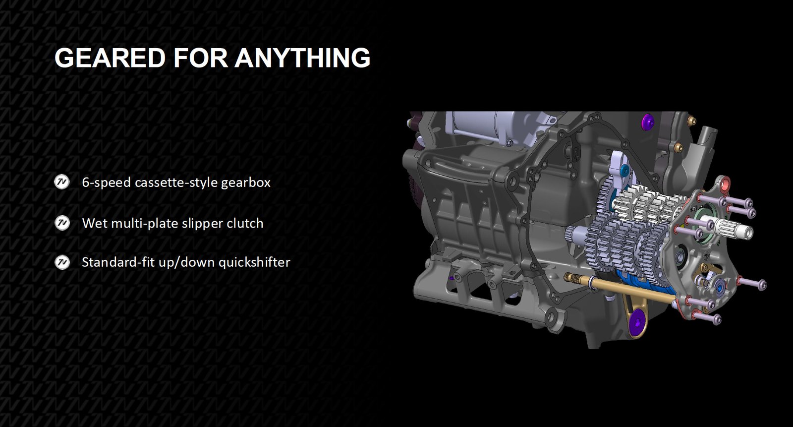 Norton Atlas cassette-style gearbox cutaway from the technical presentation
