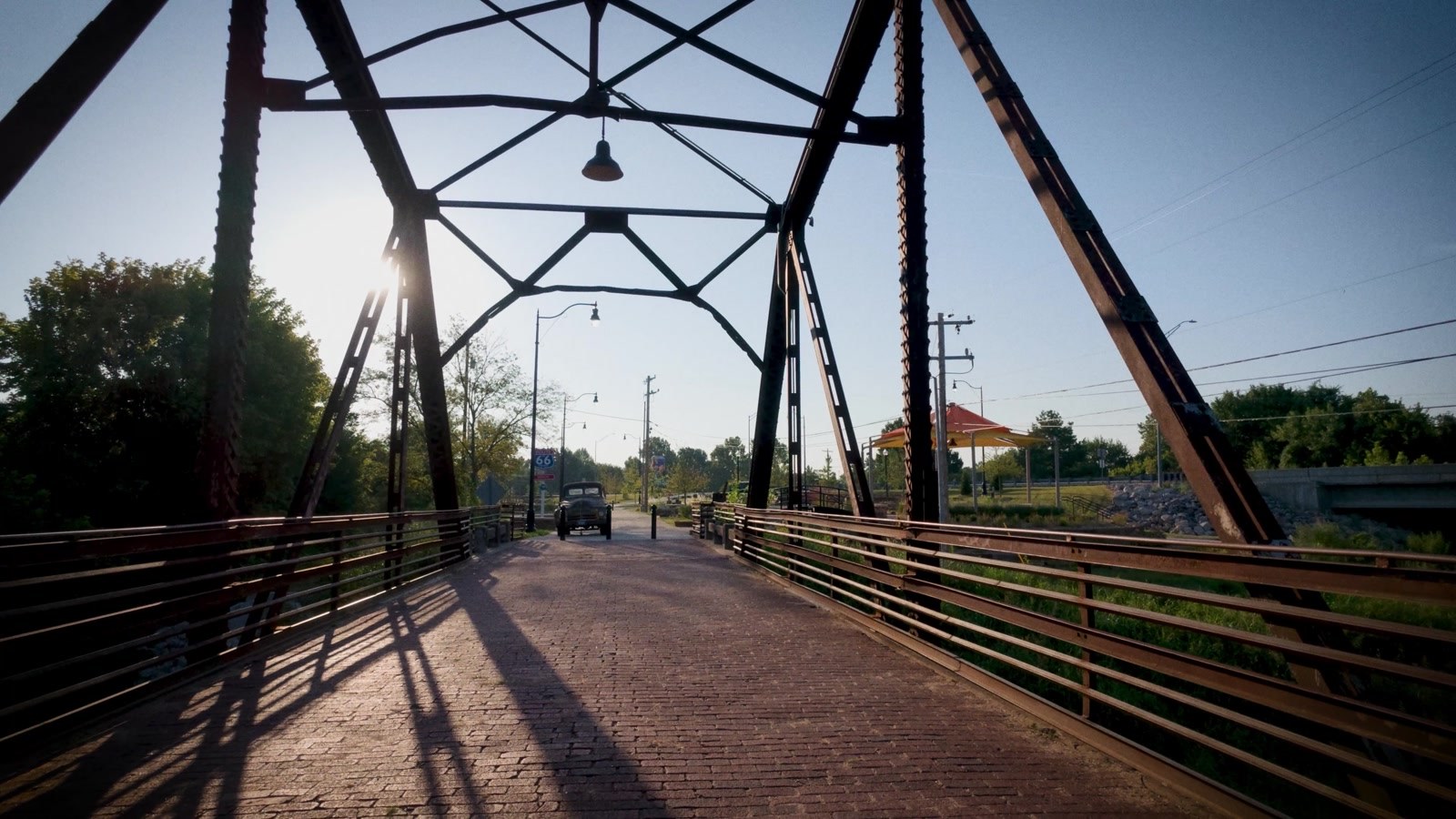 Rock Creek Bridge, Sapulpa. Built 1921, brick deck, and currently closed to anything with an engine.