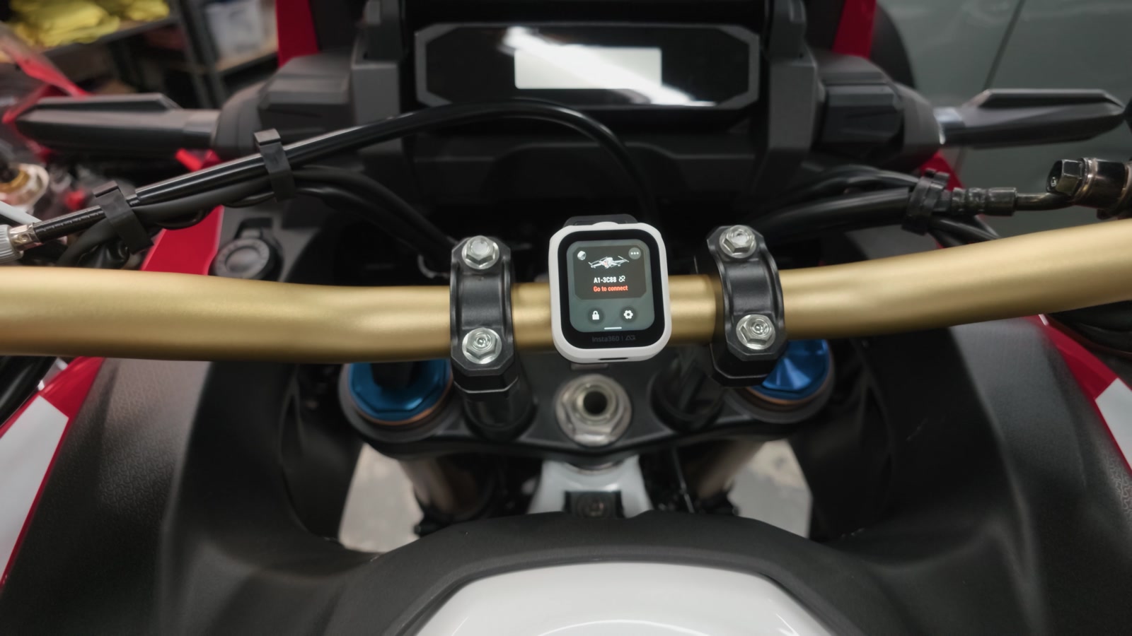 On the bike, the Watch Remote lives on a handlebar mount like an extra gauge.