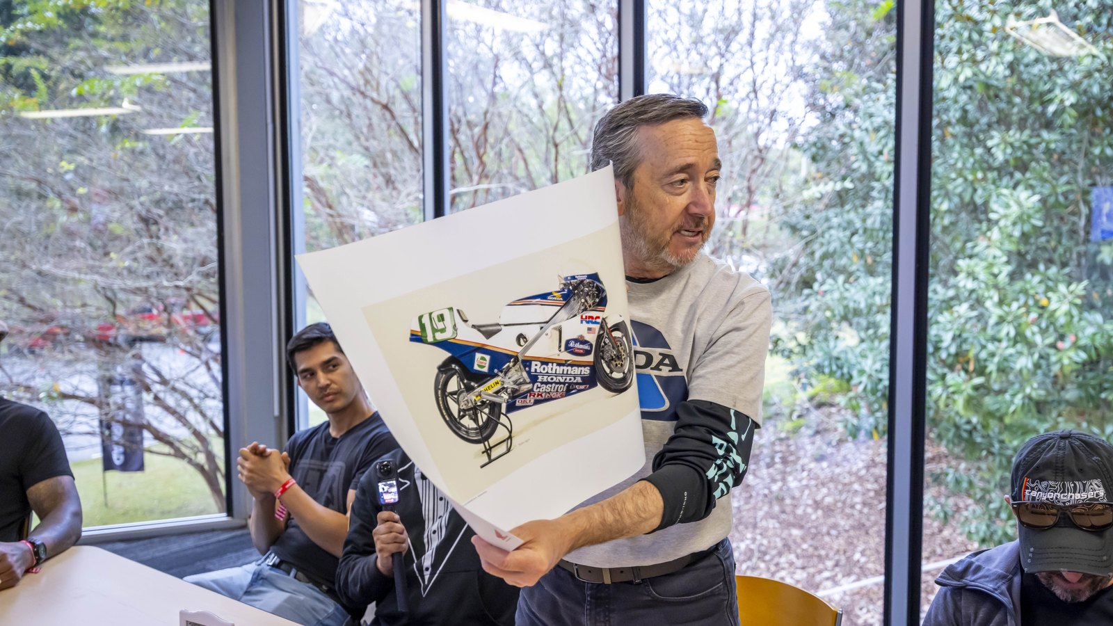 Freddie Spencer at the launch. Between him and my uncle, I was never going to be objective about this bike.