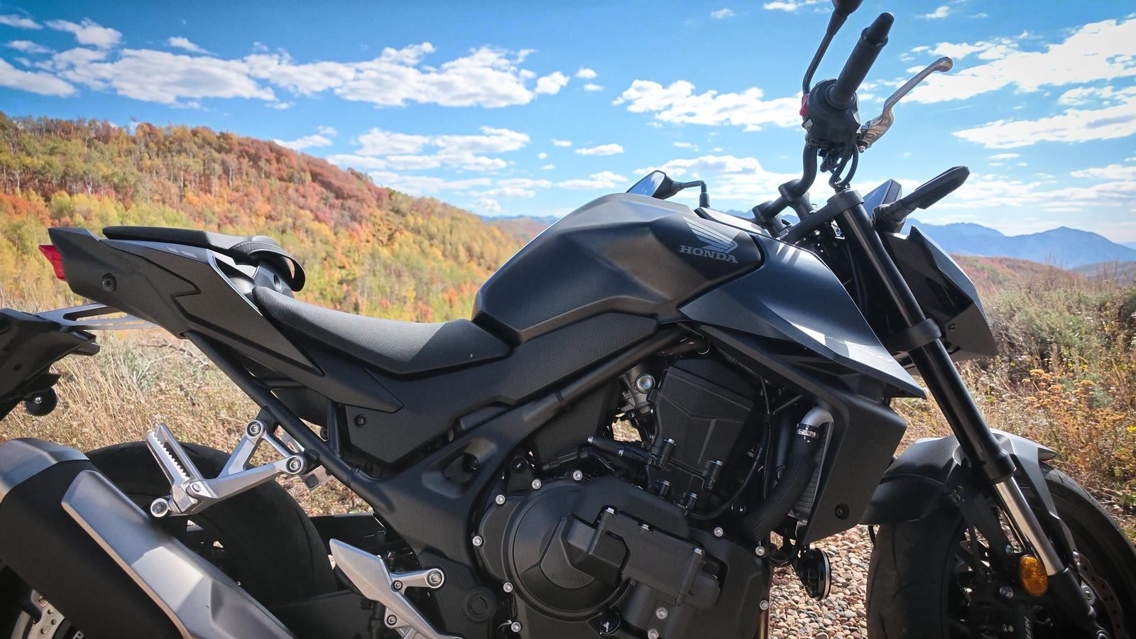 A sharp looking bike, though I'd happily pay extra for stainless brake lines from the factory.