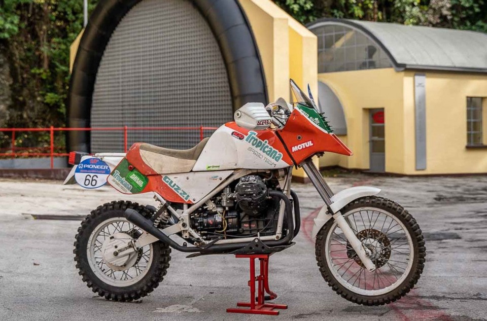 The V65 Baja: long-travel suspension and a 50-liter tank.