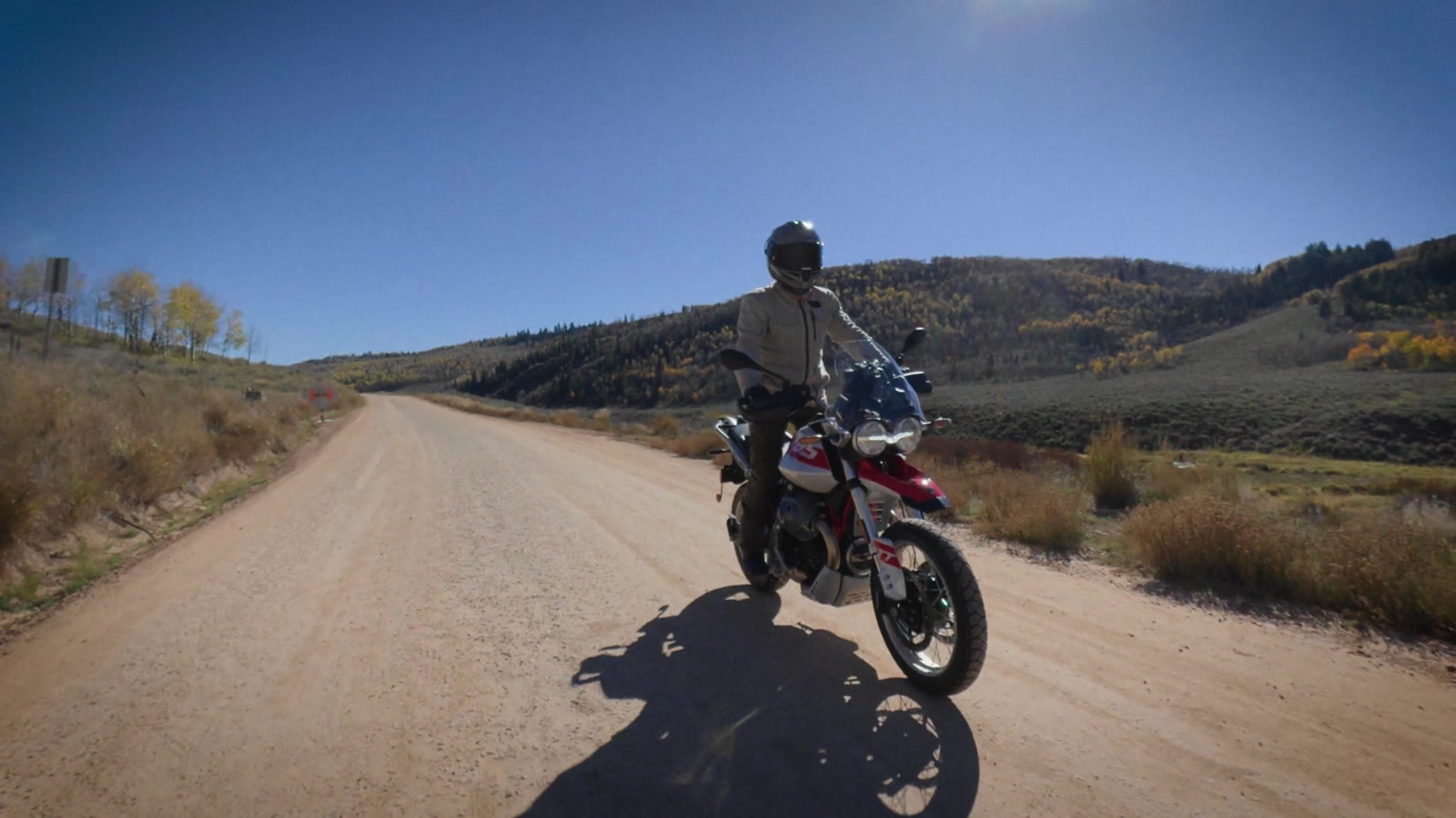 Dirt roads and two-track are the V85 TT's natural habitat.